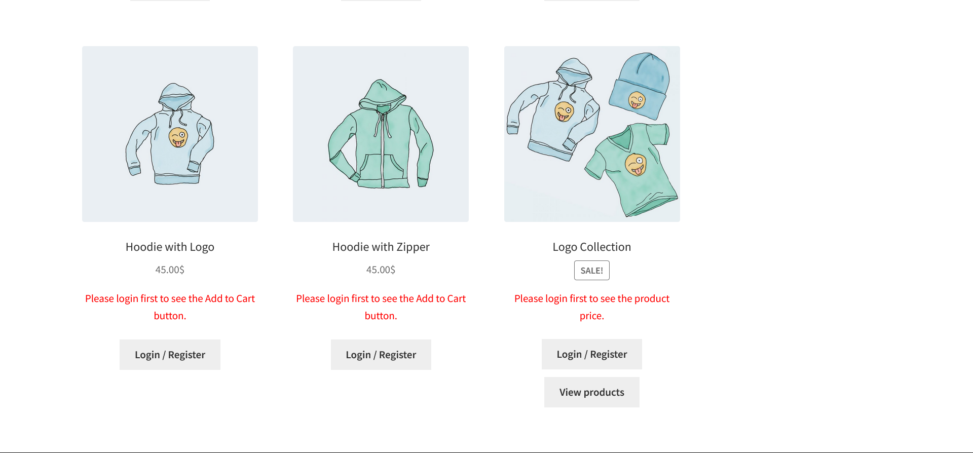 WooCommerce product list page