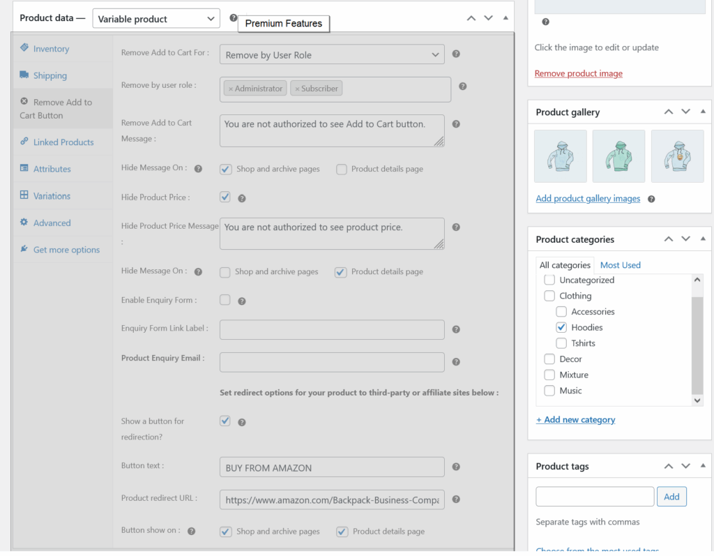 Remove Add to Cart Button for selected user roles