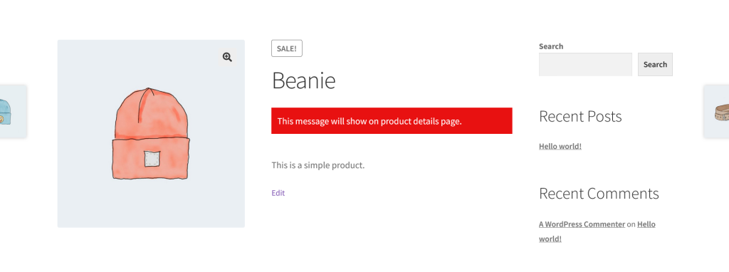 Remove product contents from product details page