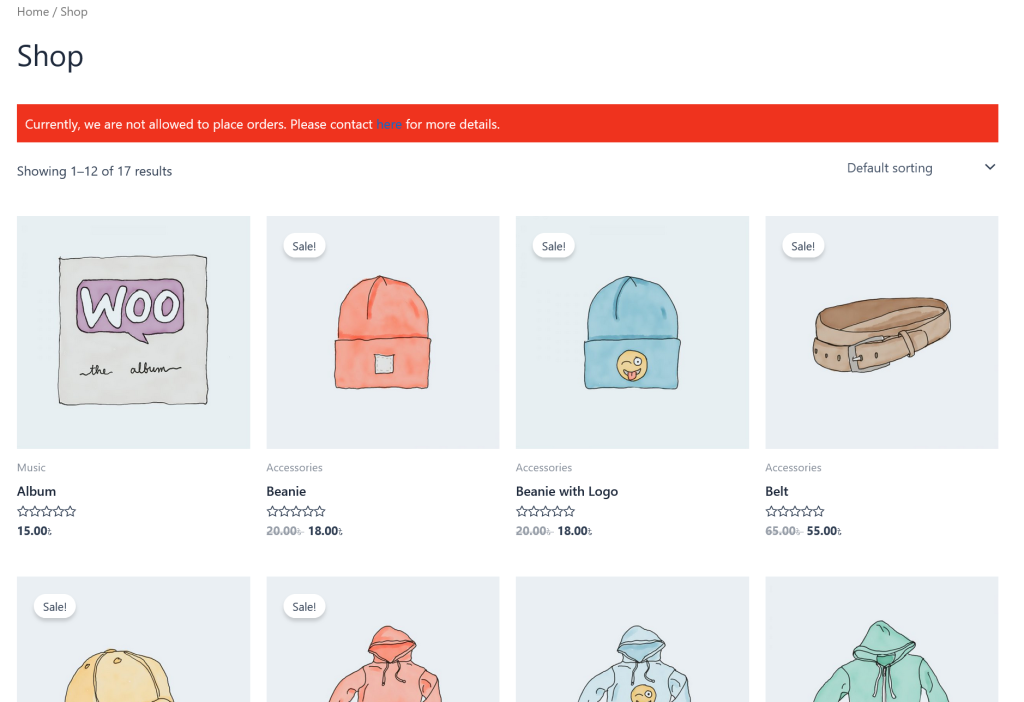 Product archive pages