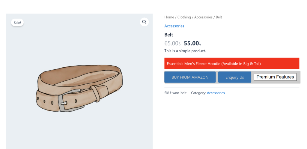 Product details page